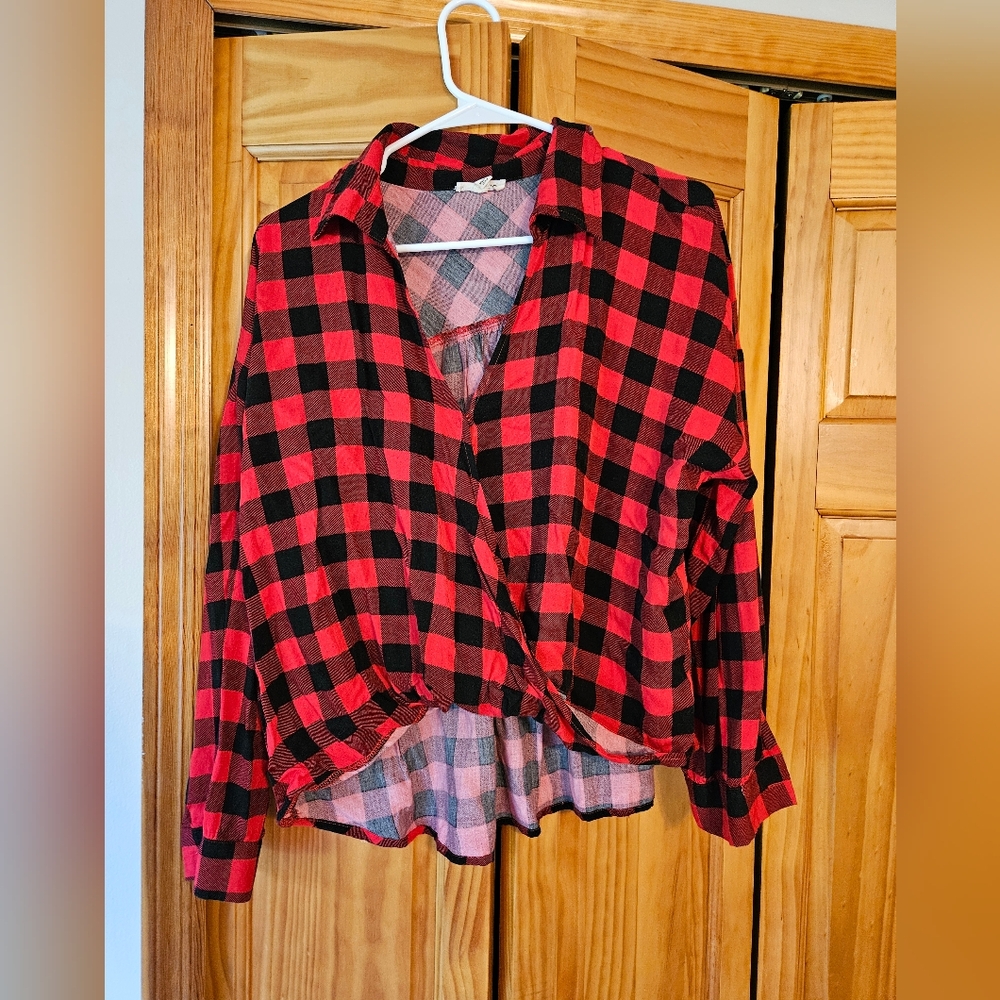 Buffalo plaid top